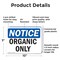 Signmission Organic Only, 10 in W x Rectangle, Plastic OS-2PACK-NS-P-710-L-17036 - alternate 6